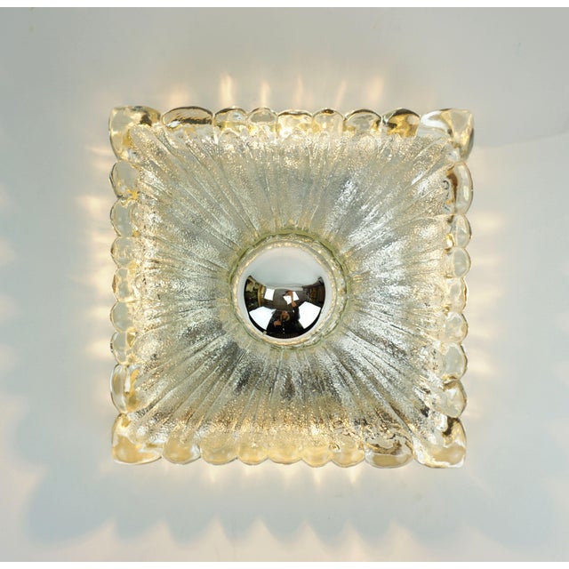 Mid-Century Ice Glass Wall Lamp from Hustadt Leuchten, 1970s For Sale - Image 12 of 12