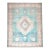 1960s Vintage Persian Handmade Wool Cotton Turquoise Area Rug For Sale