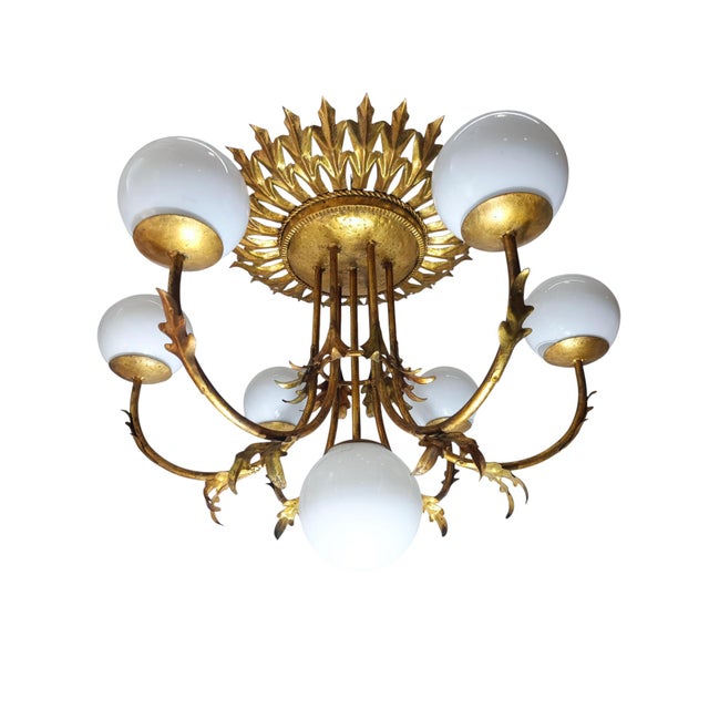 Regency Style Chandelier, 1950s For Sale - Image 6 of 10