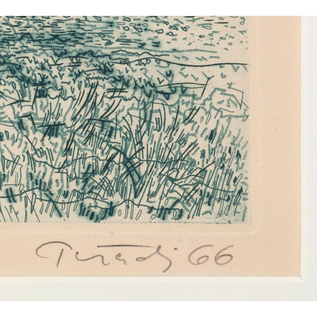 1960s Gabor Peterdi "The Sea Shines" Etching, 1966 For Sale - Image 5 of 6