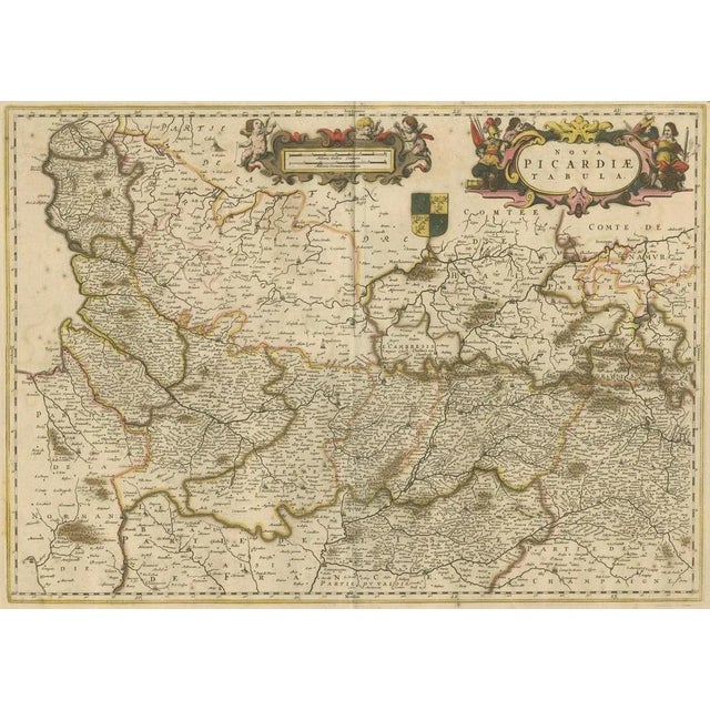 Picardy Map by Frederik De Wit, 1688 For Sale - Image 5 of 6