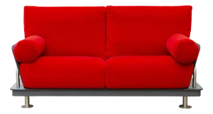 2-Seater Sofa in Velvet, Leather and Steel