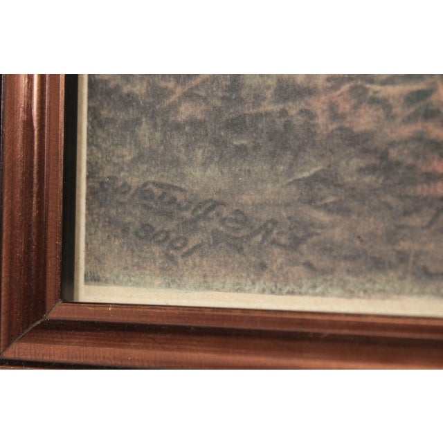 Vintage English Fox Hunt Lithograph Print, Custom Framed For Sale - Image 9 of 13