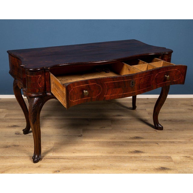 Emilian-Ferrarese Console Table in Walnut Burl, Italy, 18th Century For Sale - Image 3 of 8
