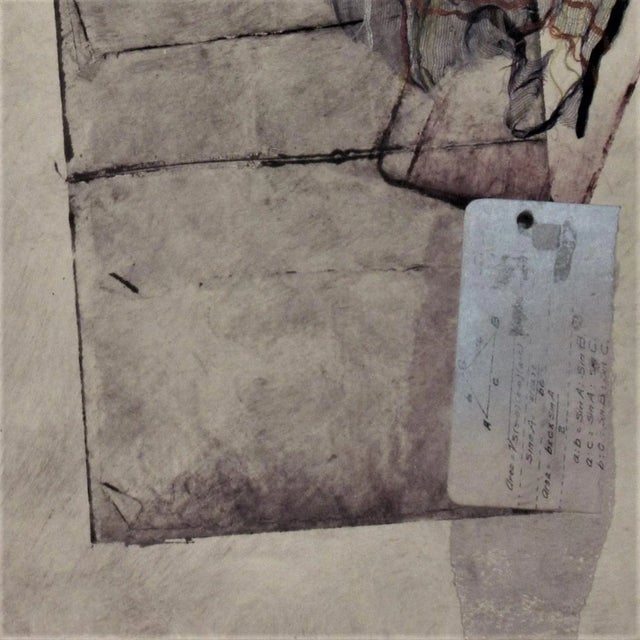 Abstract Inez Storer, "Diagrams" Monotype with collage, 1982 For Sale - Image 3 of 6