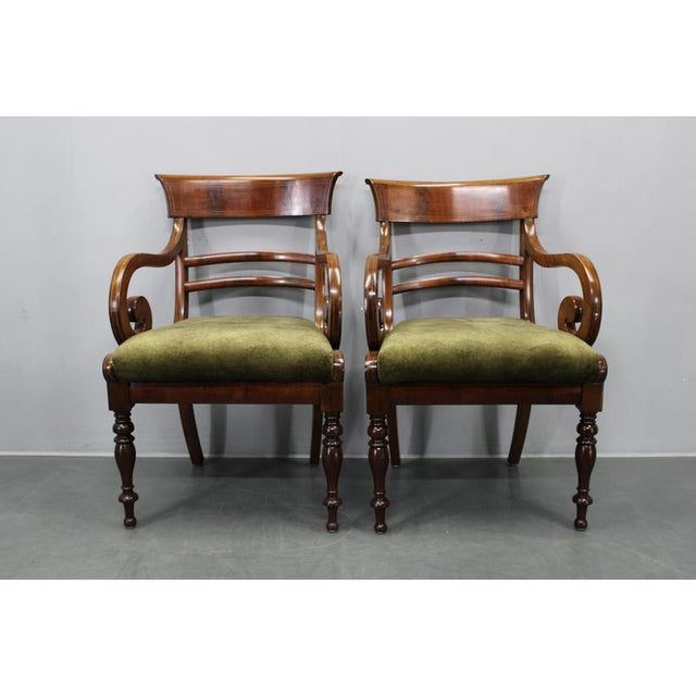 French Art Deco Walnut Dining Armchairs, France, 1930s, Set of 12 For Sale - Image 3 of 18