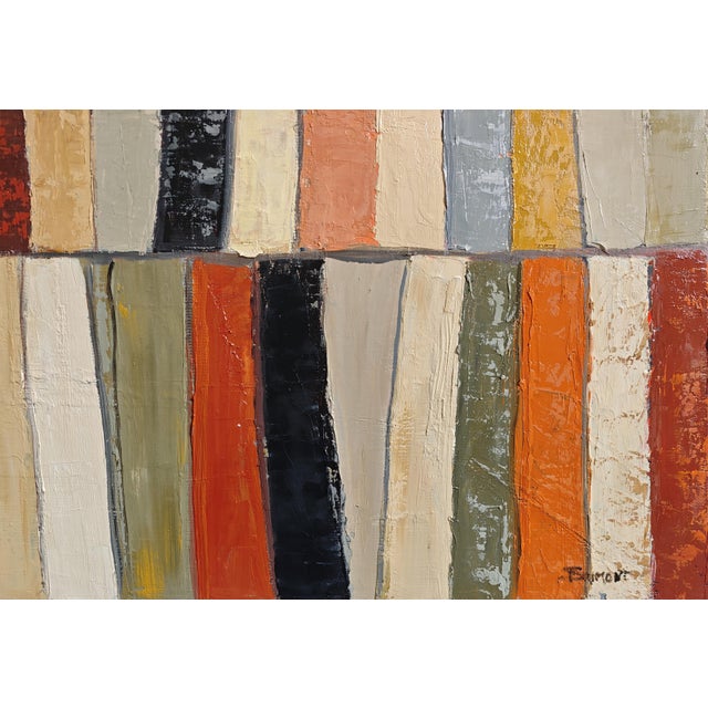 “Atelier Des Reliures,” Colorful Abstract Library Oil Painting, Framed by Sophie Dumont For Sale - Image 6 of 11