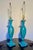 Mid-Century Modern Pair of Mid-Century Italian Turquoise Stone Table Lamps For Sale - Image 3 of 5