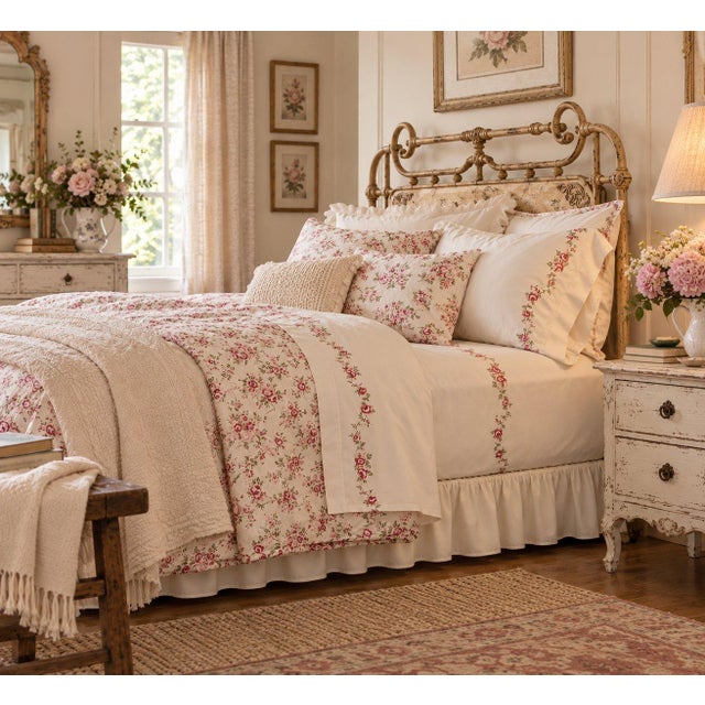 Shabby Chic Simply Shabby Chic Lavender Jewel Collection Ruffled King Bedskirt For Sale - Image 3 of 3