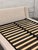 Queen Size Modern Floating Linen-Wrapped Platform Bed Frame For Sale - Image 11 of 12