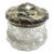 1900s Antique Art Nouveau Vanity Jar Silver Lid For Sale