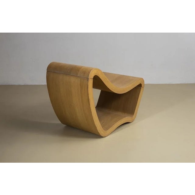 Italian Sculptural Session in Curved Wood, 1970s For Sale - Image 3 of 7