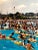 1980s Jay Wolke, Crowded Swimming Pool Signed Vintage Color Photograph Chicago Photo Jay Wolke, 1986 For Sale - Image 5 of 7