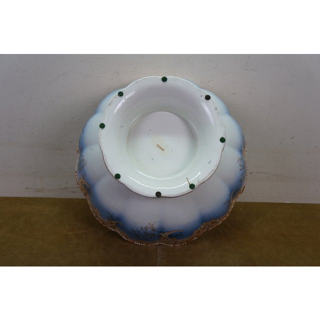 Antique English Royal Furnivals Porcelain Lobed Daisy Centerpiece Punch Bowl For Sale - Image 12 of 16