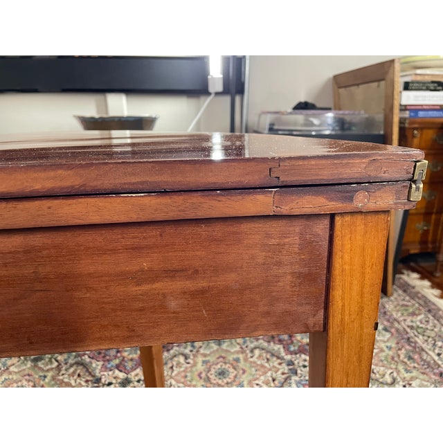 Brown George III - Regency Figured Mahogany and Satinwood Demi Lune Table For Sale - Image 8 of 15