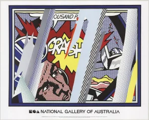 2013 Roy Lichtenstein 'Reflections on Crash' Pop Art Multicolor, White Australia Offset Lithograph