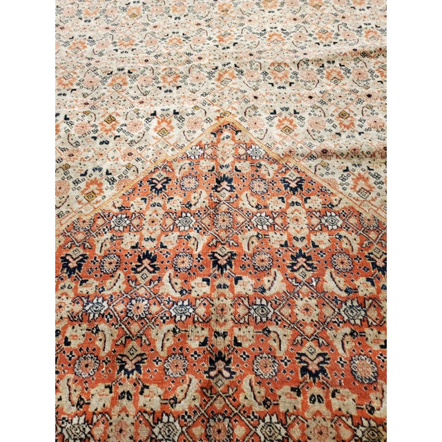 Antique Tabriz Carpet, Hadji Jalili Persian Rug, Earth Tones, Ivory, Rust, Navy For Sale - Image 4 of 13