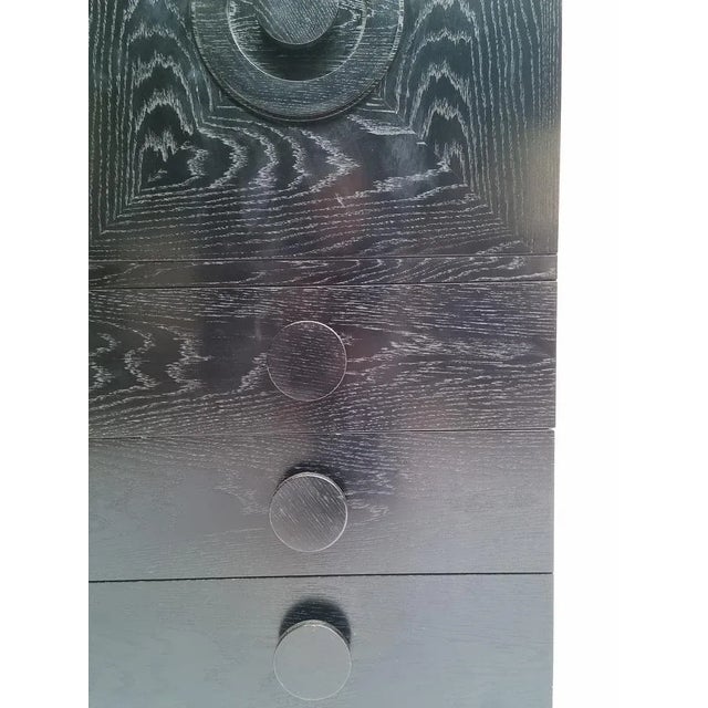 Brutalist Black Cabinet with Three Graphic Patterned Doors, Belgium, 1970s For Sale - Image 10 of 13