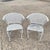 Vintage Wrought Iron Woodard Salterini Style Mid Century Outdoor Patio Chairs - a Pair. Circa Mid 20th Century....