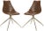 Bailey Mid Century Modern Leather Swivel Dining Chair in Light Brown & Brass - a Pair For Sale - Image 10 of 10