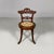 Italian 19th century style chair in wood and embroidered fabric, 1930s Chair with a round seat, padded and upholstered in...