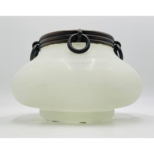 1980s 1980s Seguso Murano Scavo Glass & Bronze Center Bowl Signed, Italian Modernism For Sale - Image 5 of 18