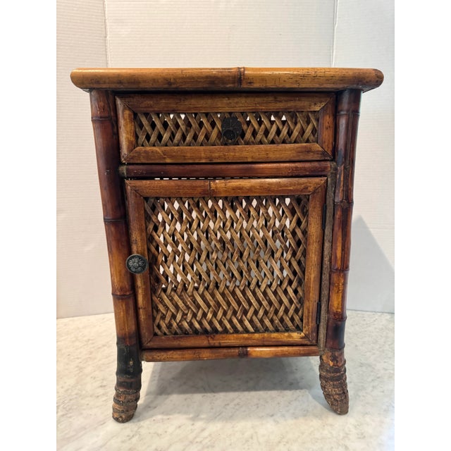 Cinnamon Vintage Diminutive Bamboo Chest For Sale - Image 8 of 9