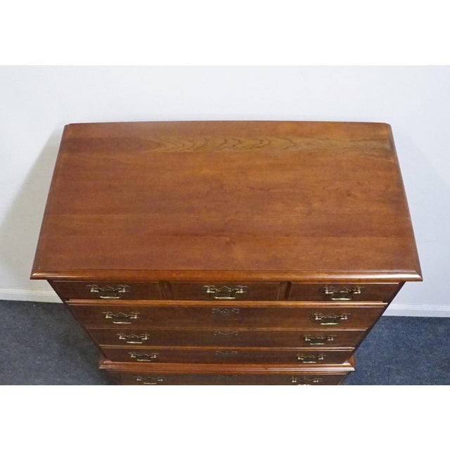 Pennsylvania House Solid Cherry Traditional Style 35" Chest on Chest For Sale - Image 11 of 14