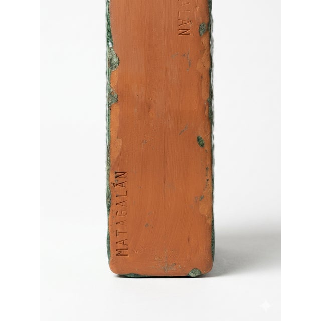 Vintage Green Ceramic Vase, 1970s For Sale - Image 6 of 7