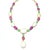 BOCHIC "Capri" Vintage Pink Sapphire, Emerald & Ethiopian Opal 18K Gold & Silver For Sale - Image 17 of 18