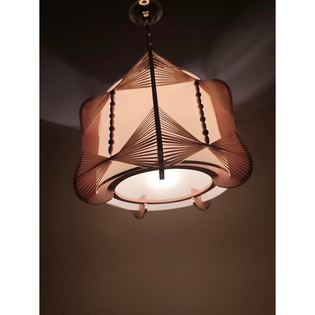 Vintage Spanish Nordic Style Hanging Lamp, 1970s For Sale - Image 9 of 14