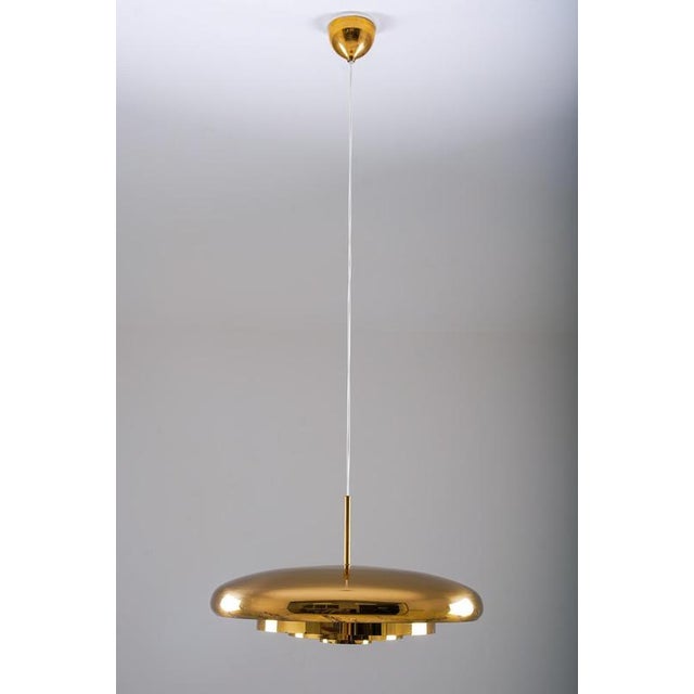 Brass Pendant attributed to Eje Ahlgren for Bergboms, Sweden, 1960s For Sale - Image 3 of 15