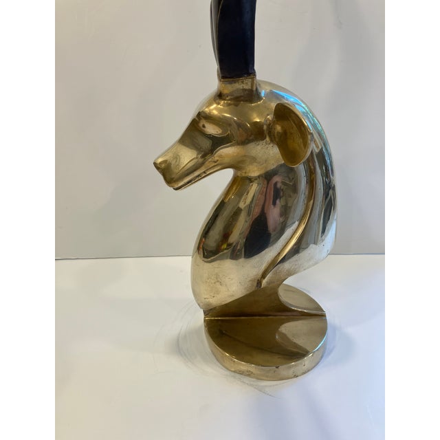 Brass 1970s 30.5 Inch Brass Gazelle Sculpture For Sale - Image 8 of 8