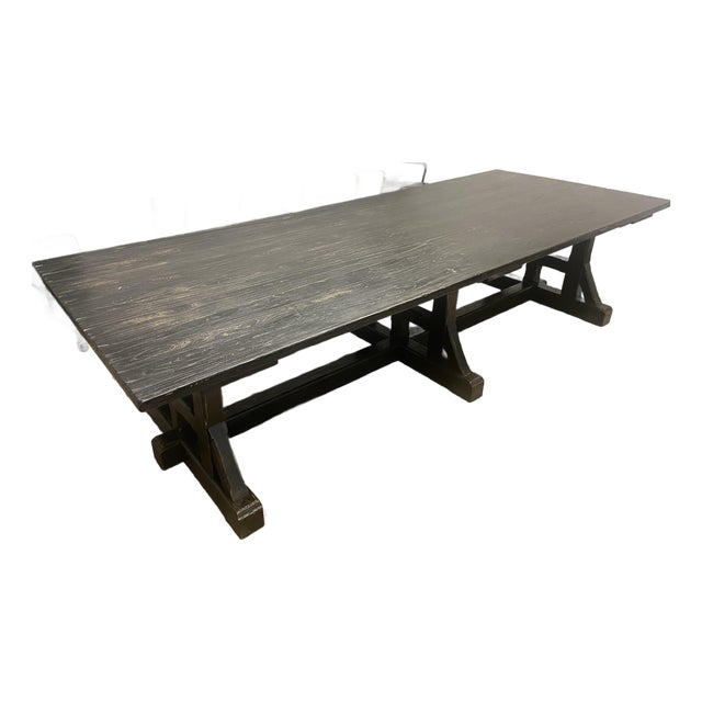 Handcrafted Farmhouse Wooden Conference Room Table For Sale