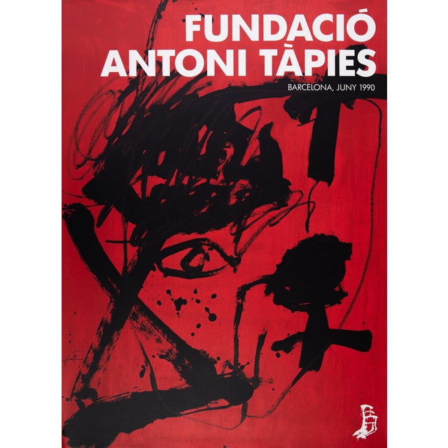 Composition abstraite Poster after Antoni Tapies For Sale
