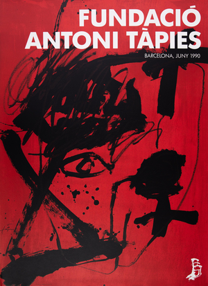 Composition abstraite Poster after Antoni Tapies