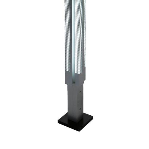 Mid-Century Modern Aluminium Small Signal Column Floor Lamp by Serge Mouille For Sale - Image 4 of 9