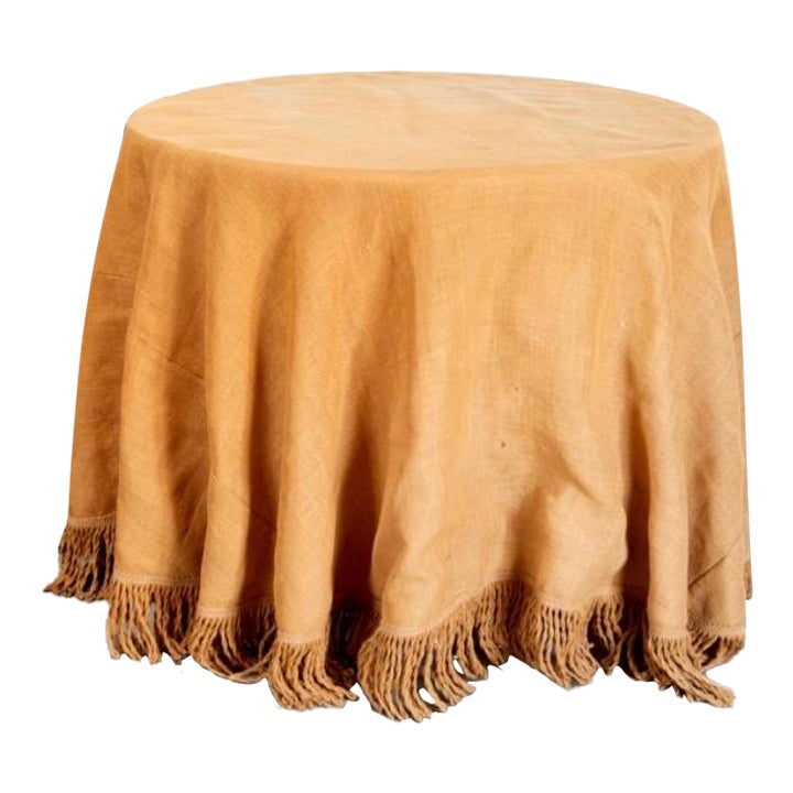 For Sale Separately Round Ballard Design Linen Fringed Table Clothes ...