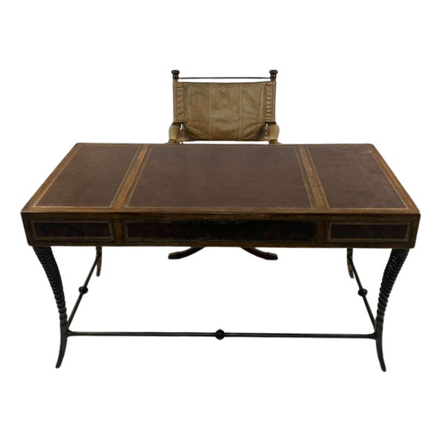 Mid 19th Century Ernest Hemingway 462 Safari Writing Desk and Chair Set For Sale