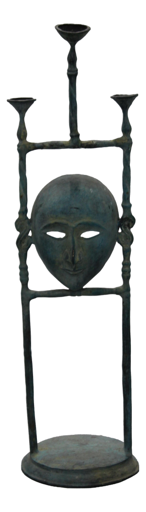 Figurative Mask Candleholder, 1970s