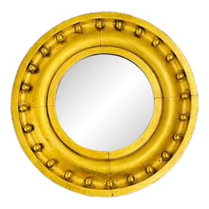 Federal Style Circular Mirror, Giltwood Wall / Pier / Vanity