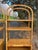 1970s Vintage Burnt Woven Bamboo Etagere Pair - Arched Palm Beach Regency For Sale - Image 5 of 8