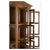 Brown Solid Wood Cabinet with 16 Glazed Compartments For Sale - Image 8 of 10