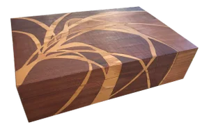 1930s Self-Taught Albert Rosenblatt Intarsia Wooden Box