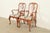 Queen Anne Baker Furniture Queen Anne Carved Walnut Armchairs or Dining Captain Chairs, Pair For Sale - Image 3 of 15