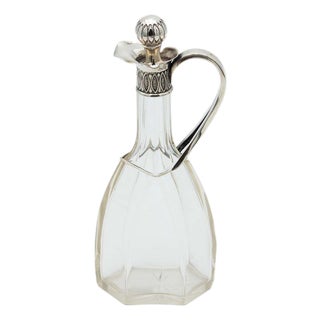 Glass Liqueur Bottle with Lid For Sale