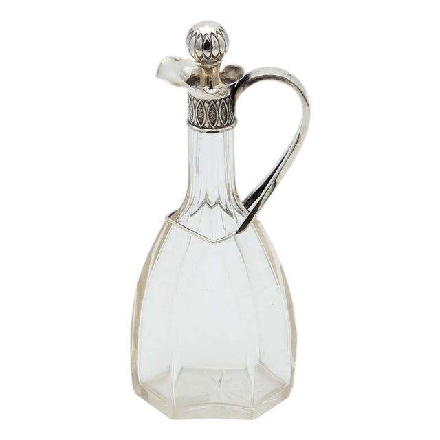 Glass Liqueur Bottle with Lid For Sale