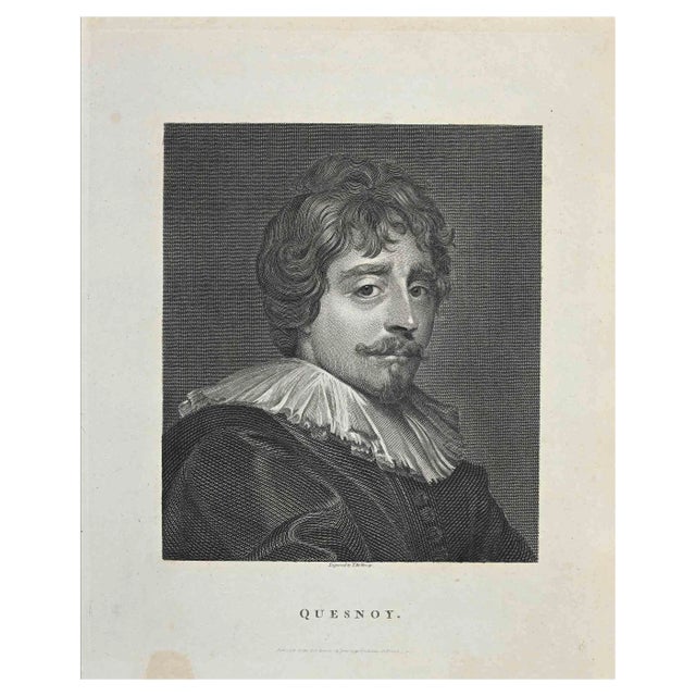 Thomas Holloway, Portrait of Quesnoy, Original Etching, 1810 For Sale