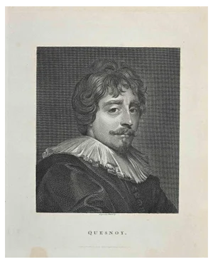 Thomas Holloway, Portrait of Quesnoy, Original Etching, 1810