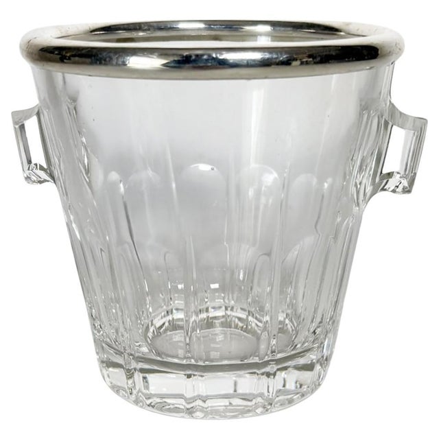 Glass and Silver Ice Bucket, France, 1970s For Sale - Image 9 of 9